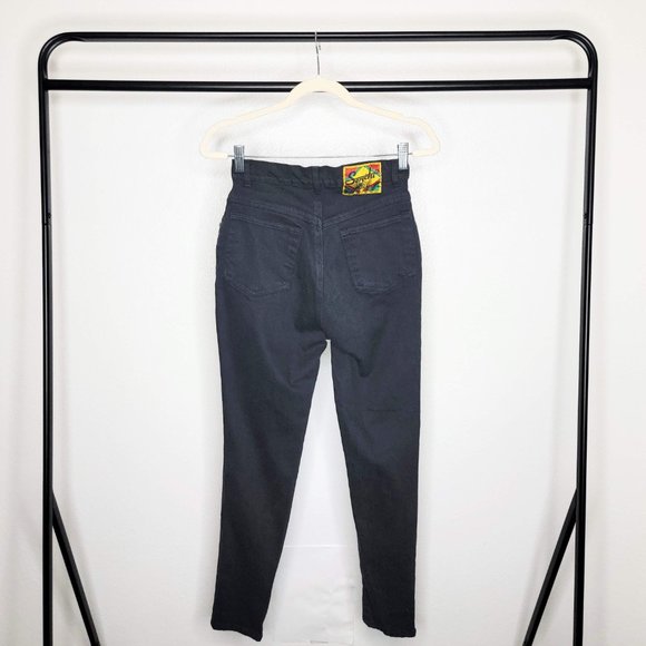 Seruchi Rare Vintage 90s Made in Kenya Women's High Rise Tapered Jeans Size 9/10 - Picture 6 of 9